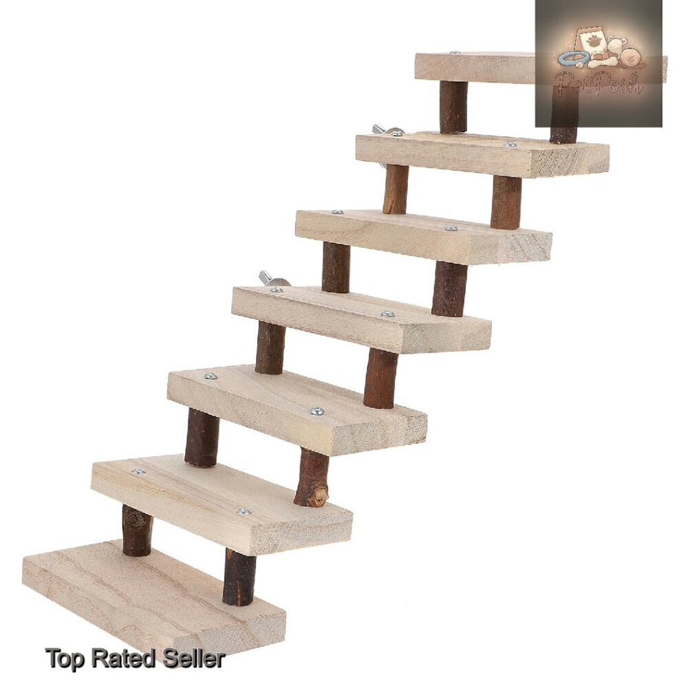 Small Animal Wooden Ladder Platform Cage Bridge Climbing Toy Habitat